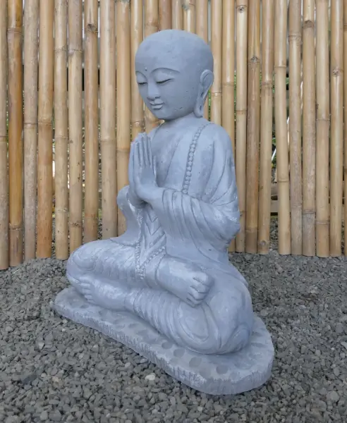 Product image 6 of the product “Lokesh - Seated Monk no hair, 64 cm H | cast stone ”